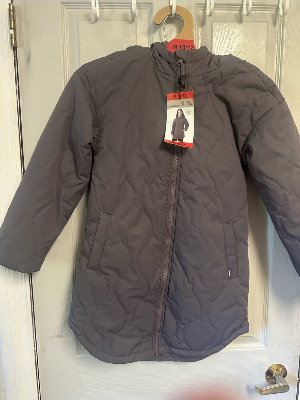 Mondetta Quilted Jacket in Charcoal Gray